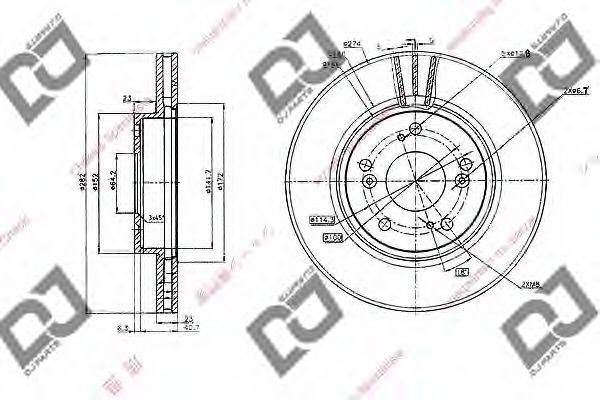 DJ PARTS BD1041 гальмівний диск