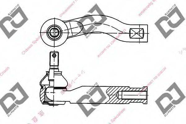 DJ PARTS DE1300 Наконечник поперечної кермової тяги