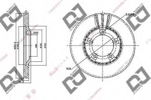 DJ PARTS BD1081 гальмівний диск