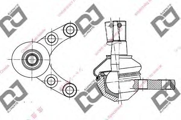 DJ PARTS DB1055 несучий / напрямний шарнір