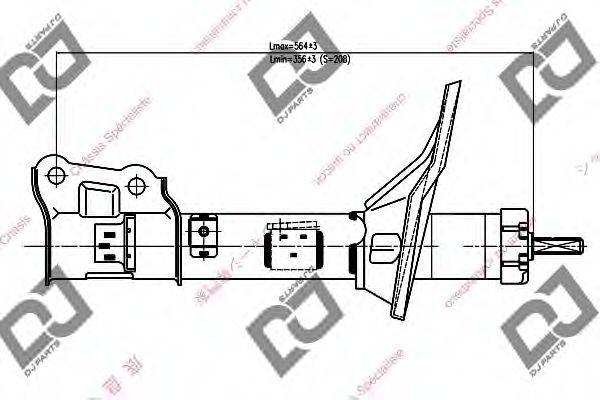 DJ PARTS DS1284GS Амортизатор