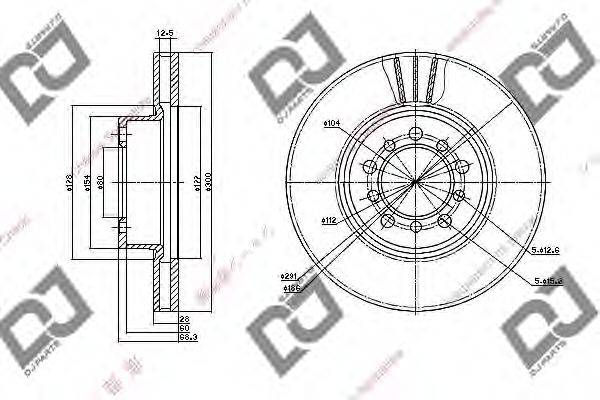 DJ PARTS BD1126 гальмівний диск