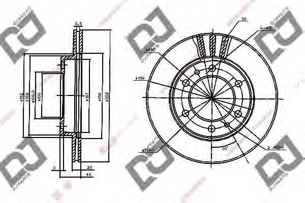 DJ PARTS BD1232 гальмівний диск