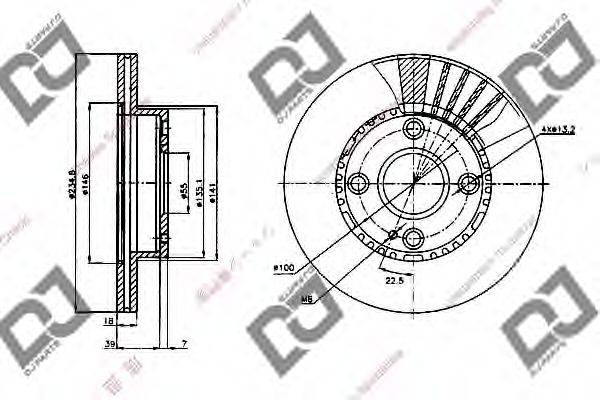 DJ PARTS BD2088 гальмівний диск