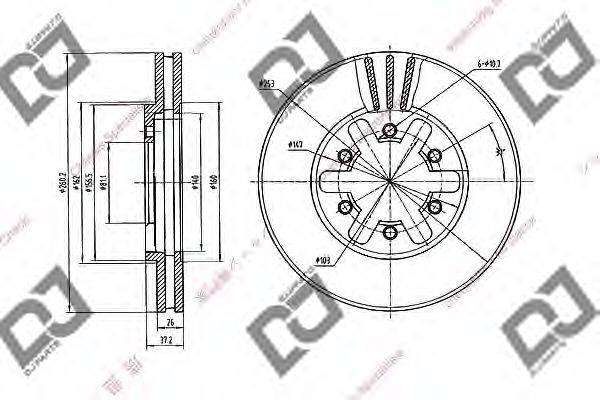 DJ PARTS BD2055 гальмівний диск