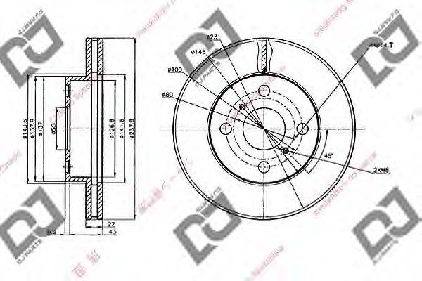 DJ PARTS BD2031 гальмівний диск