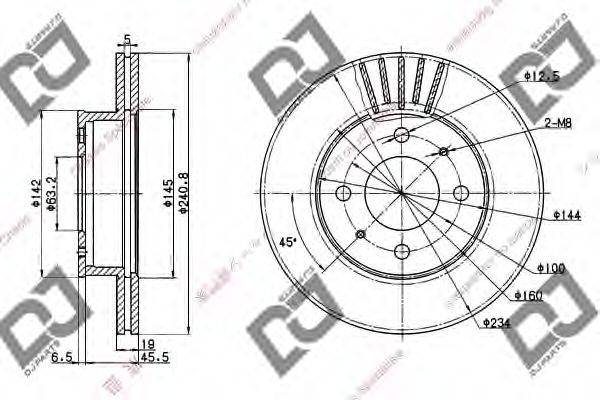 DJ PARTS BD1246 гальмівний диск