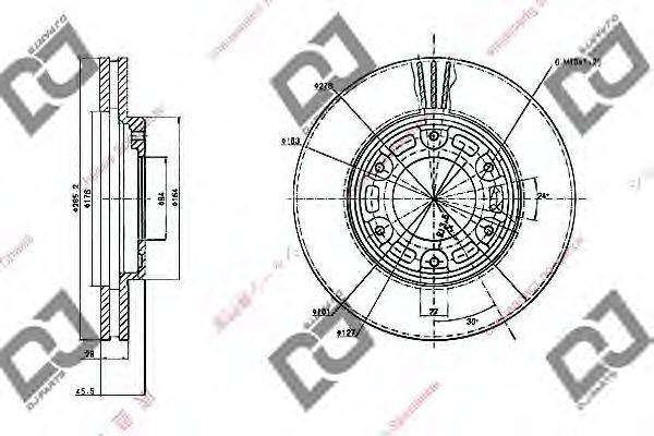 DJ PARTS BD1852 гальмівний диск