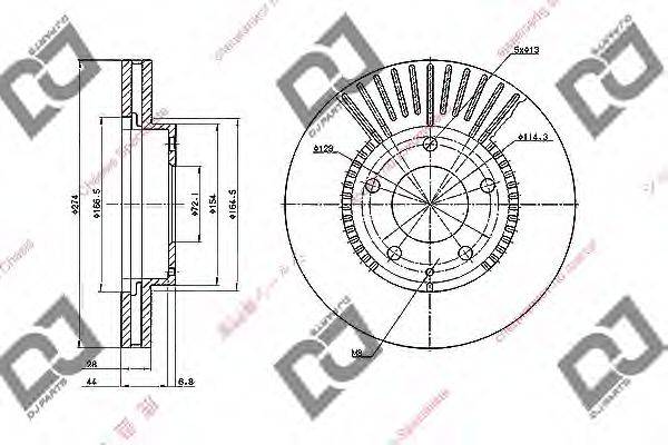 DJ PARTS BD1724 гальмівний диск