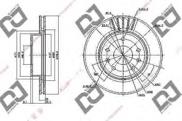 DJ PARTS BD1717 гальмівний диск