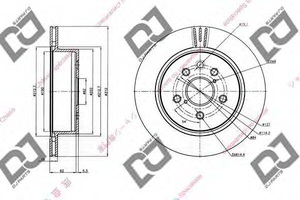 DJ PARTS BD1437 гальмівний диск