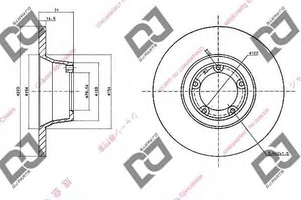 DJ PARTS BD1471 гальмівний диск