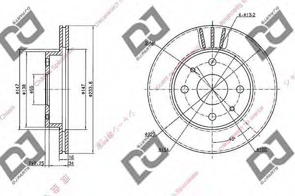 DJ PARTS BD1542 гальмівний диск