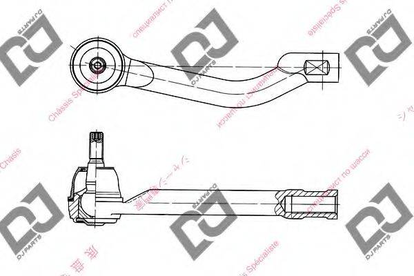 DJ PARTS DE1315 Наконечник поперечної кермової тяги