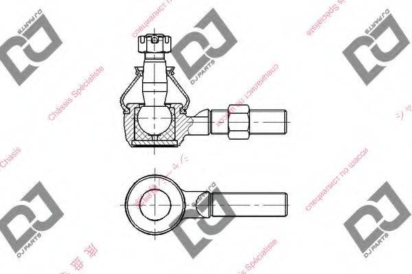 DJ PARTS DE1215 Наконечник поперечної кермової тяги