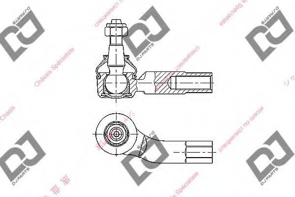 DJ PARTS DE1244 Наконечник поперечної кермової тяги