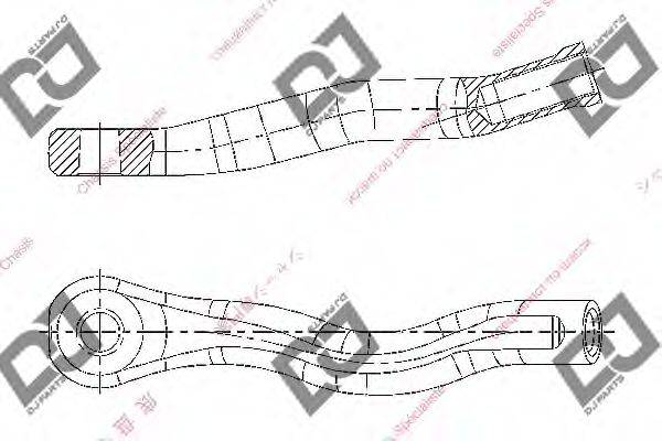 DJ PARTS DE1422 Наконечник поперечної кермової тяги