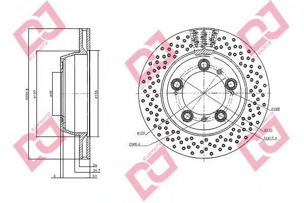 DJ PARTS BD1786 гальмівний диск