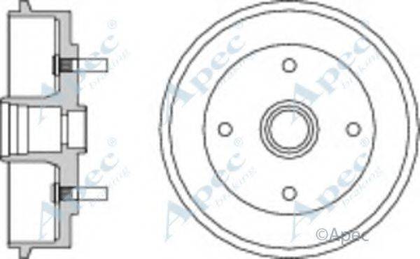 APEC BRAKING DRM9122 Гальмівний барабан