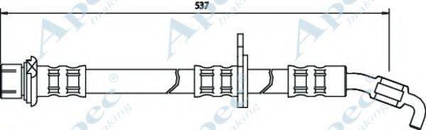 APEC BRAKING HOS3075 Гальмівний шланг