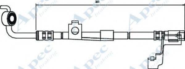 APEC BRAKING HOS3090 Гальмівний шланг