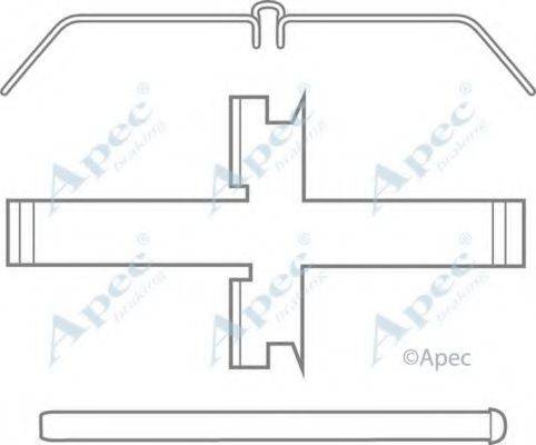 APEC BRAKING KIT1186 Комплектуючі, гальмівні колодки