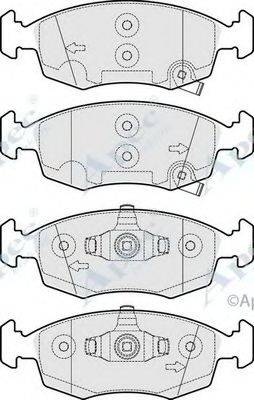 APEC BRAKING PAD1933 Комплект гальмівних колодок, дискове гальмо