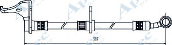 APEC BRAKING HOS3986 Гальмівний шланг