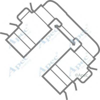 APEC BRAKING KIT418 Комплектуючі, гальмівні колодки