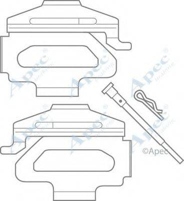 APEC BRAKING KIT572 Комплектуючі, гальмівні колодки