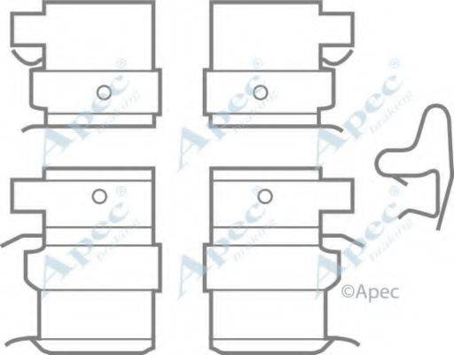 APEC BRAKING KIT581 Комплектуючі, гальмівні колодки