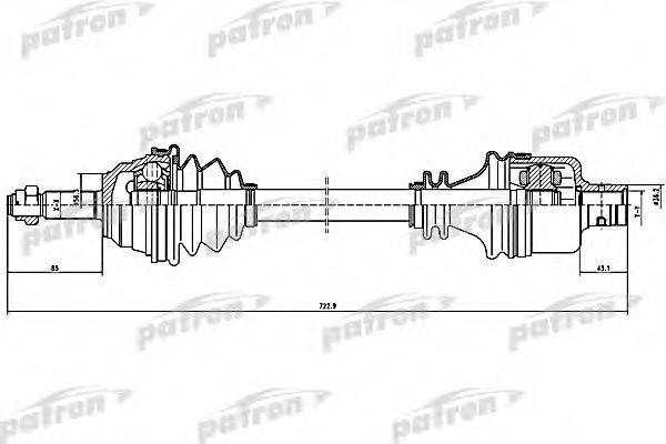 PATRON PDS0035 Приводний вал