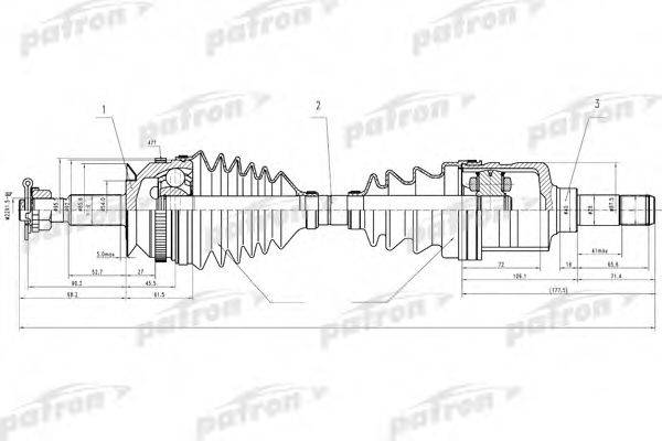 PATRON PDS2819 Приводний вал