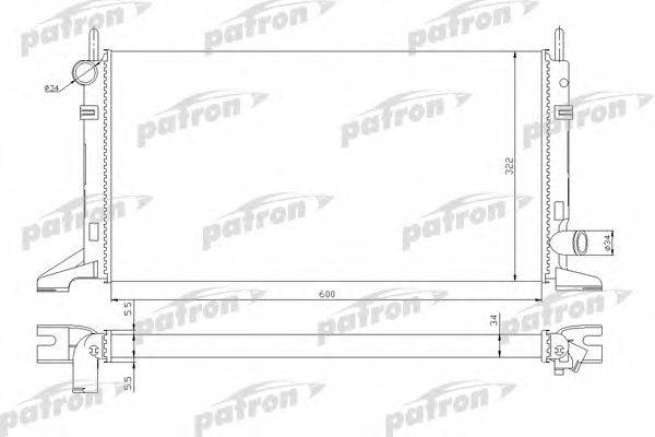 PATRON PRS3321 Радіатор, охолодження двигуна