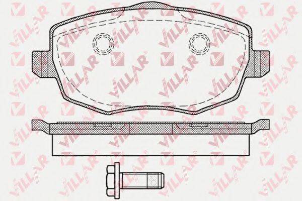 VILLAR 6261223 Комплект гальмівних колодок, дискове гальмо
