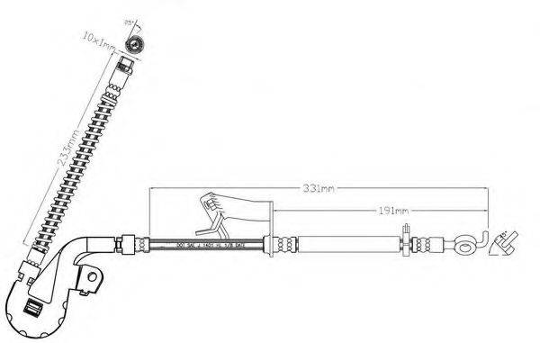 MOTAQUIP LVBH1603 Гальмівний шланг