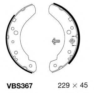 MOTAQUIP VBS367 Комплект гальмівних колодок