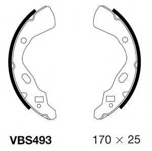 MOTAQUIP VBS493 Комплект гальмівних колодок