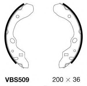 MOTAQUIP VBS509 Комплект гальмівних колодок