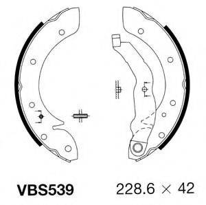 MOTAQUIP VBS539 Комплект гальмівних колодок