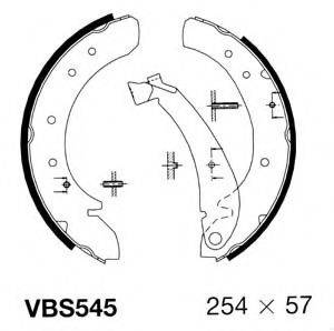 MOTAQUIP VBS545 Комплект гальмівних колодок