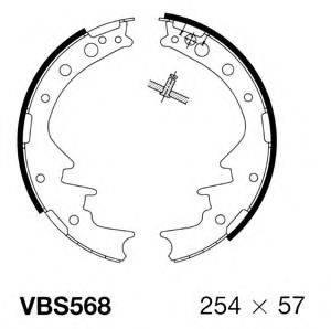 MOTAQUIP VBS568 Комплект гальмівних колодок