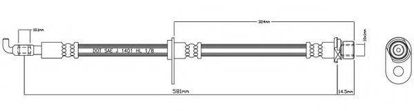 MOTAQUIP VBH1169 Гальмівний шланг