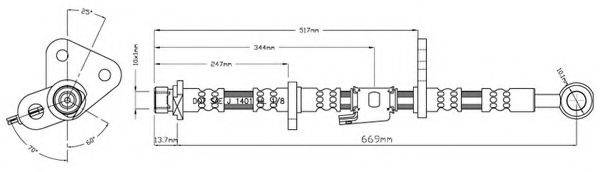 MOTAQUIP VBJ215 Гальмівний шланг