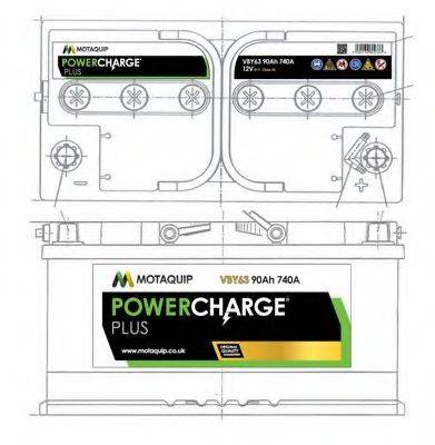 MOTAQUIP VBY63 Стартерна акумуляторна батарея