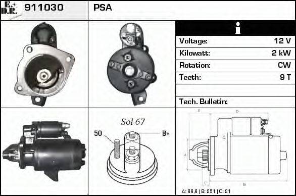 EDR 911030 Стартер