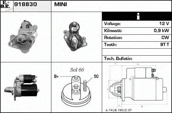 EDR 918830 Стартер