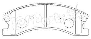 IPS PARTS IBD1091 Комплект гальмівних колодок, дискове гальмо