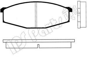 IPS PARTS IBD1134 Комплект гальмівних колодок, дискове гальмо