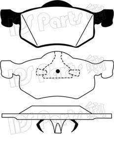 IPS PARTS IBD1322 Комплект гальмівних колодок, дискове гальмо